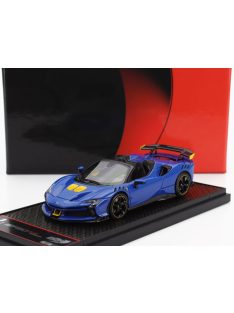   Bbr-Models - FERRARI SF90 XX STRADALE SPIDER 2024 AZZURRO DINO - LIGHT BLUE BLACK YELLOW