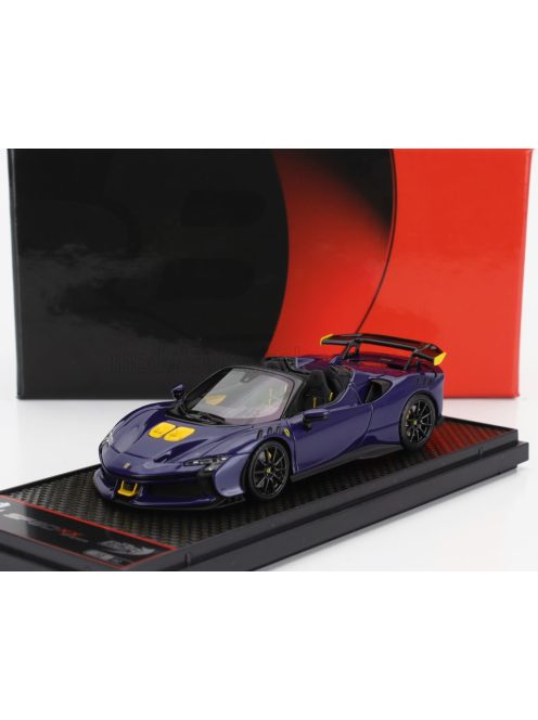 Bbr-Models - FERRARI SF90 XX STRADALE SPIDER 2024 BLU ELETTRICO - BLUE YELLOW BLACK