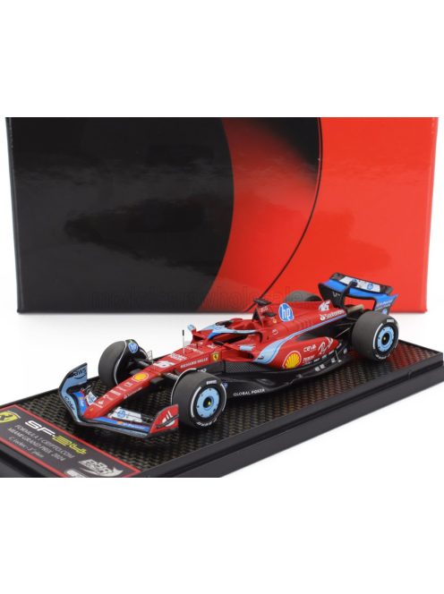 Bbr-Models - FERRARI F1  SF-24 TEAM SCUDERIA FERRARI N 16 3rd MIAMI GP 2024 CHARLES LECLERC RED LIGHT BLUE