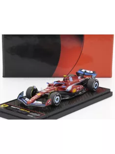   Bbr-Models - FERRARI F1  SF-24 TEAM SCUDERIA FERRARI N 55 5th MIAMI GP 2024 CARLOS SAINZ RED LIGHT BLUE