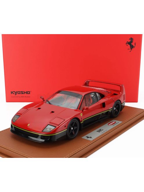 Bbr-Models - FERRARI F40 1987 - CON VETRINA - WITH SHOWCASE RED BLACK GOLD
