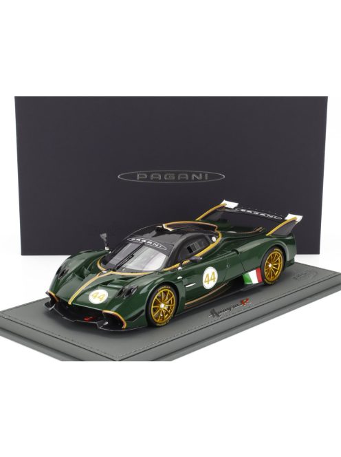 Bbr-Models - PAGANI HUAYRA R N 44 RACING 2021 - CON VETRINA - WITH SHOWCASE VERDE SMERALDO - GREEN CARBON