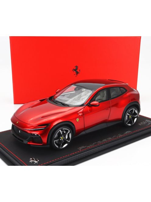 Bbr-Models - FERRARI PUROSANGUE SUV 2022 - CON VETRINA - WITH SHOWCASE ROSSO MAGMA - RED MET