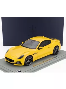   Bbr-Models - MASERATI GRANTURISMO TROFEO 2023 - CON VETRINA - WITH SHOWCASE GIALLO CORSA - YELLOW MET