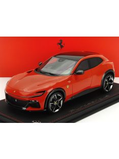   Bbr-Models - FERRARI PUROSANGUE SUV PANORAMIC ROOF 2022 - CON VETRINA - WITH SHOWCASE ROSSO DINO - LIGHT RED