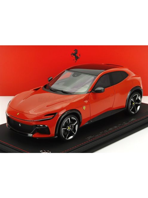 Bbr-Models - FERRARI PUROSANGUE SUV PANORAMIC ROOF 2022 - CON VETRINA - WITH SHOWCASE ROSSO DINO - LIGHT RED