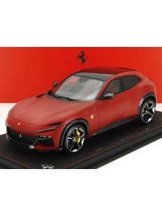   Bbr-Models - FERRARI PUROSANGUE SUV PANORAMIC ROOF 2022 - CON VETRINA - WITH SHOWCASE ROSSO F1-75 - MATT RED