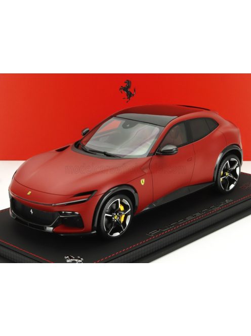 Bbr-Models - FERRARI PUROSANGUE SUV PANORAMIC ROOF 2022 - CON VETRINA - WITH SHOWCASE ROSSO F1-75 - MATT RED