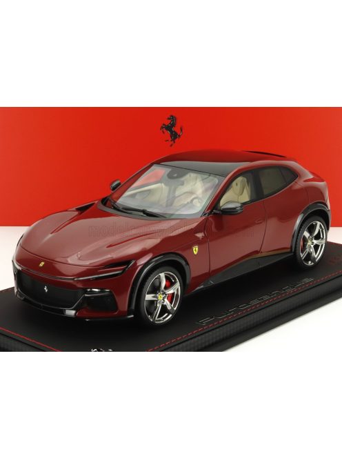 Bbr-Models - FERRARI PUROSANGUE SUV PANORAMIC ROOF 2022 - CON VETRINA - WITH SHOWCASE ROSSO MUGELLO - RED MET