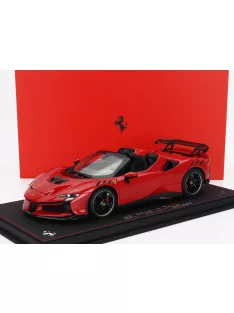   Bbr-Models - FERRARI SF90 XX STRADALE SPIDER 2024 - CON VETRINA - WITH SHOWCASE ROSSO CORSA 322 - RED