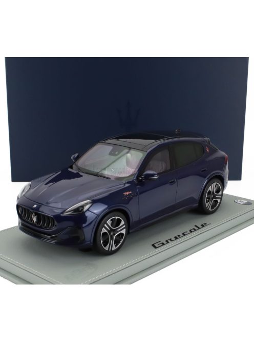 Bbr-Models - MASERATI GRECALE FOLGORE SUV 2022 - CON VETRINA - WITH SHOWCASE BLU INTENSO - BLUE MET