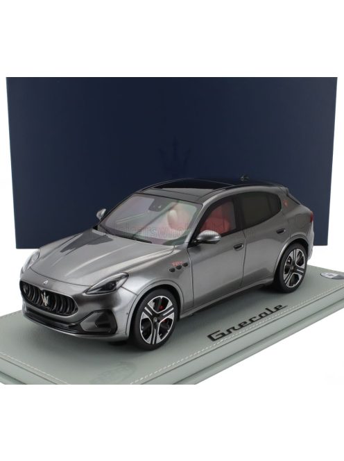 Bbr-Models - MASERATI GRECALE FOLGORE SUV 2022 - CON VETRINA - WITH SHOWCASE GRIGIO LAVA - GREY MET