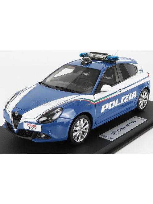 Bbr-Models - ALFA ROMEO GIULIETTA VELOCE POLIZIA 2018 LIGHT BLUE WHITE