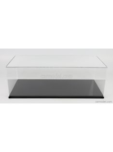   Bbr-Models - Vetrina Display Box Base Nera - Black Base For 1/12 Model - Lungh.Lenght Cm 46.7 X Largh.Width Cm 22.7 X Alt.Height Cm 16.0 (Altezza Interna Cm 14.2) Plexiglass Display