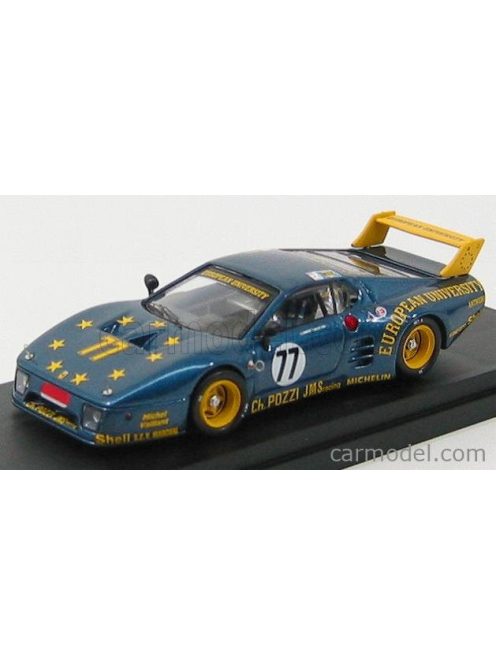 Best-Model - Ferrari 512Bb Lm Team Charles Pozzi Jms Racing N 77 24H Le Mans 1980 J.C.Andruet - C.Ballot Lena Blue Met Yellow