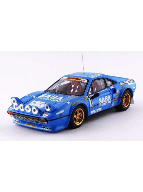 Best-Model - FERRARI 308 GTB TEAM SABA (night version) N 1 WINNER RALLY MILLE MIGLIA 1983 NICOLA BUSSENI - DANIELE CIOCCA BLUE