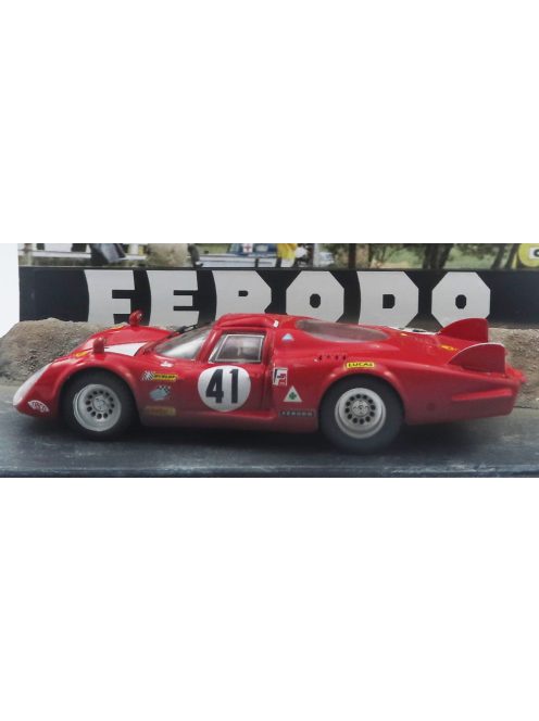 Best-Model - ALFA ROMEO DIORAMA - 33/2 LONG TAIL TEAM AUTODELTA N 41 24h LE MANS 1968 NINO VACCARELLA RED WHITE