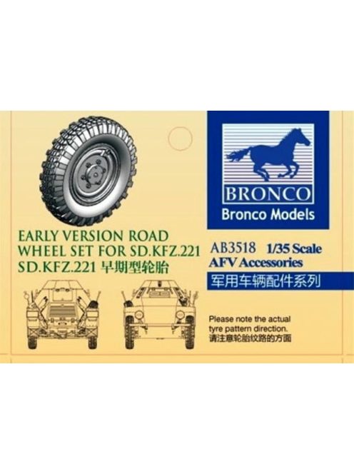 Bronco Models - Sdkfz.221 road wheel set (Early version)