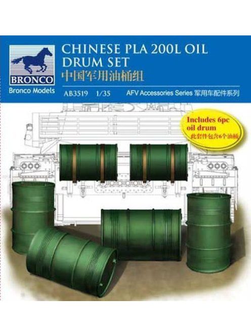 Bronco Models - Chinese PLA 200L Oil Drum set