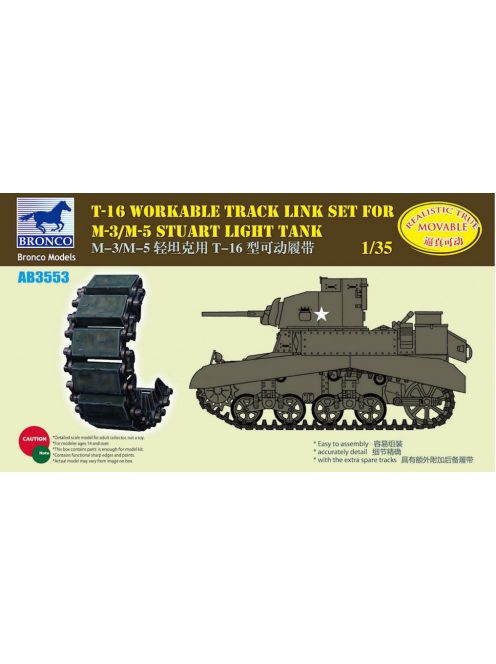 Bronco Models - T-16 Workable Track Set f.M-3/M-5 Stuart