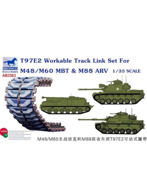 Bronco Models - T97E2 Workable Track Link Set forM48/M60 MBT