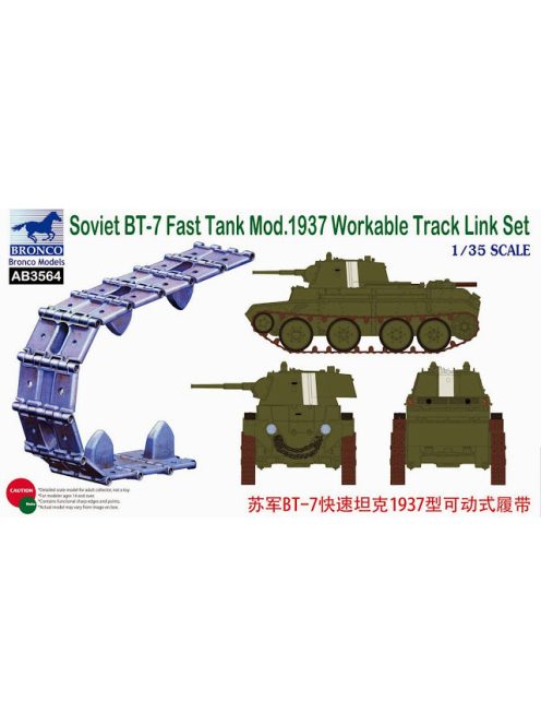 Bronco Models - Soviet BT-7 Fast Tank Mod.1937 Workable Track Link Set