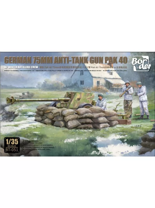 Border Model - German 7,5cm Pak40 AT gun