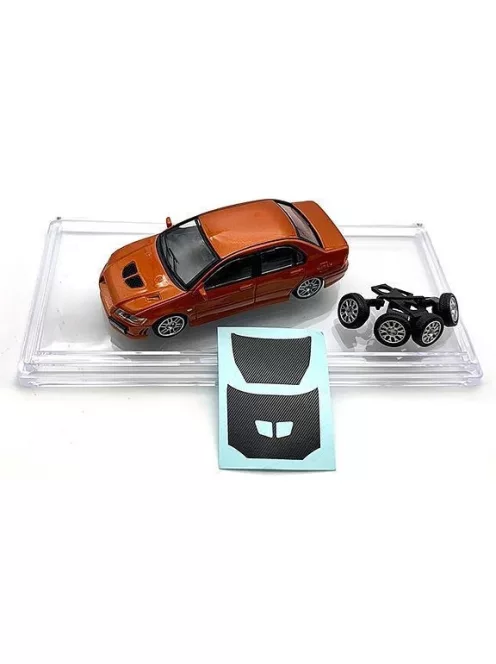 BM-Creations - 1:64 2001 Mitsubishi Lancer Evolution VII LHD custom orange with black hood
