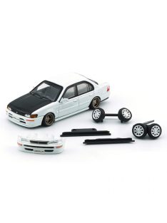   BM-Creations - 1996 Toyota Corolla AE 100 pearl white with carbon bonnet yellow lamp