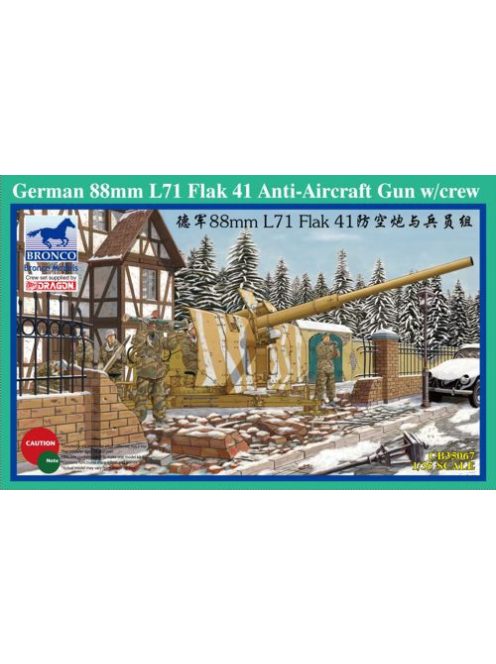 Bronco Models - German 88mm L71 Flak 41 Anti-Aircraft Gun w/Crew