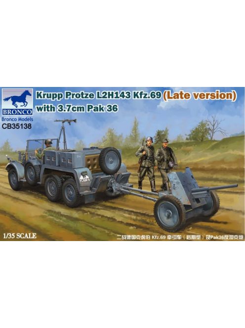 Bronco Models - Krupp Protze L 2 H 143 Kfz.69(Late Versi +3.7Cm Pak 36