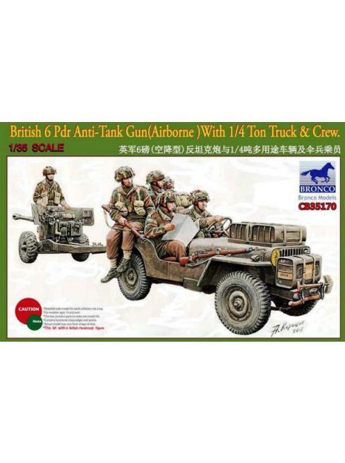 Bronco Models - 6 Pdr Anti-Tank Gun(Airborne)With 1/4Ton