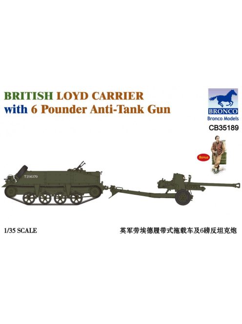 Bronco Models - British Loyd Carrier with 6 Poundener Anti-Tank Gun
