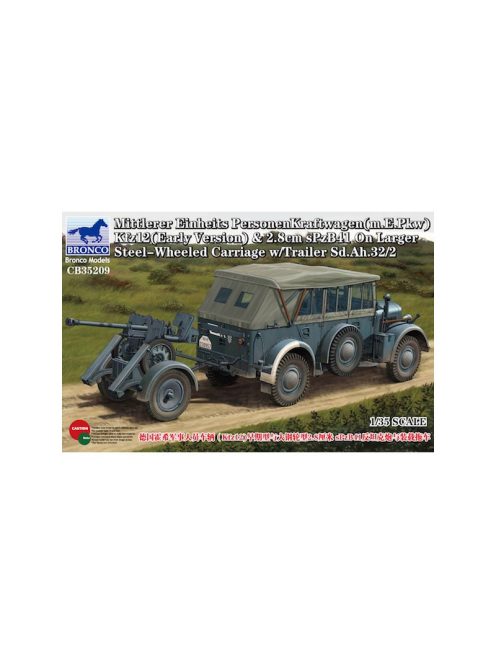 Bronco Models - Mittlerer Einheits PersonenKraftwagen (m.E.PKW)Kfz12(Early Version)&2,8cmSPz