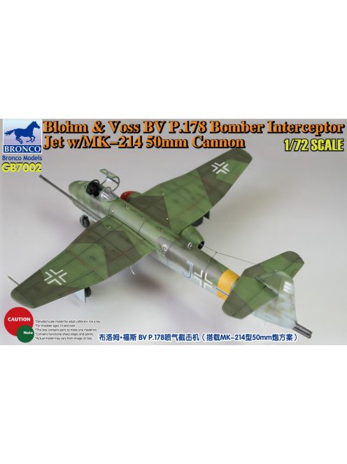 Bronco Models - Blohm & Voss BV P.178 Bomber Interceptor Jet w/MK-214 50mm Cannon