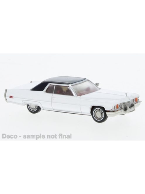 Brekina - Cadillac Coupe deVille, weiss/dunkelblau, 1972, 1:87