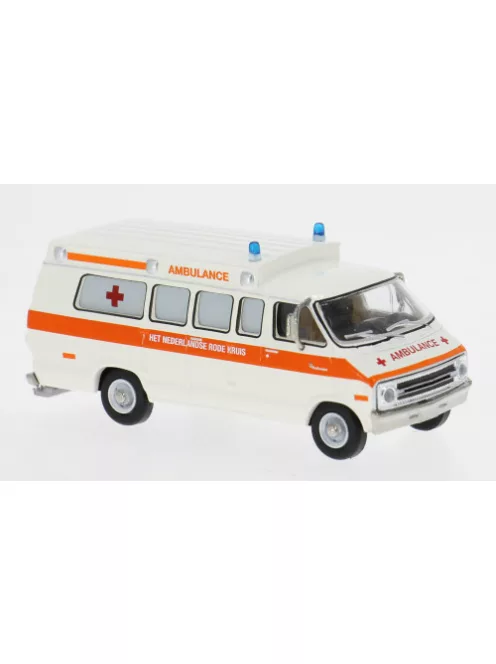 Brekina - Dodge B 200 Ambulance 1975 Nederlandse Rode Kruis