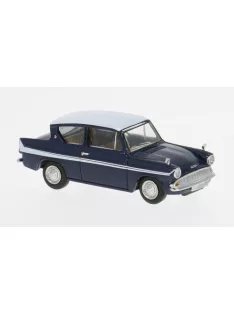 Brekina - Ford Anglia dunkelblau/weiss 1959