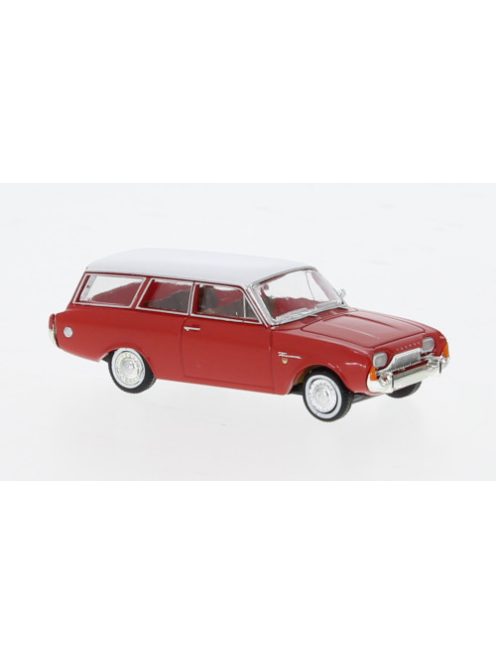 Brekina - Ford Taunus P3 Turnier, rot/weiss, 1964, 1:87
