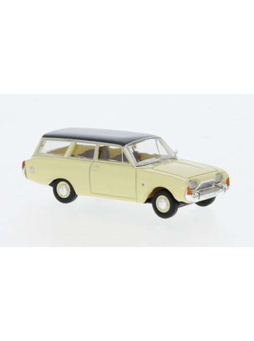 Brekina - Brekina, Ford Taunus P3 Turnier, beige/dunkelgrau, 1964, 1:87