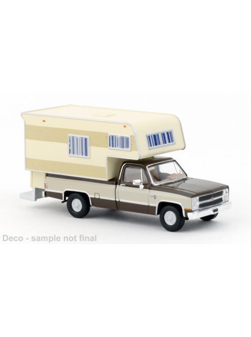 Brekina - Chevrolet C 20 Camper, braun/hellbeige, 1982, 1:87