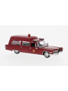   Brekina - Cadillac Miller Meteor Ambulance, dunkelrot, 1966, 1:87