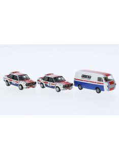   Brekina - Brekina, Set Fiat 131 Abarth und Fiat 238 Kasten, 1974, Fiat France Service Course, 1:87