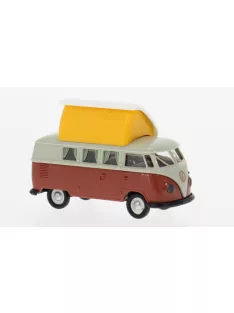 Brekina - VW T1b Camper grau/rot 1960 1:87