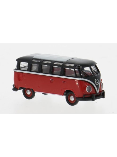 Brekina - VW T1b Samba schwarz/rot 1960
