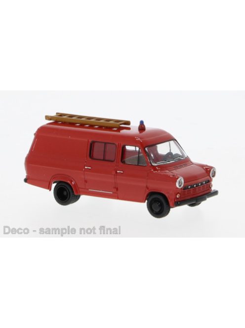 Brekina - Ford Transit, rot/schwarz, 1970, Feuerwehr, 1:87