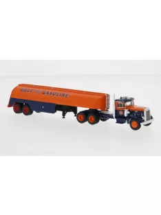 Brekina - Brekina, Peterbilt 281 Tank-SZ, 1955, Gulf, 1:87