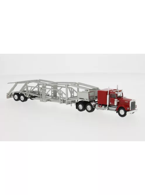 Brekina - Kenworth W 900 Autotransport-SZ rot/silber 1977 1:87