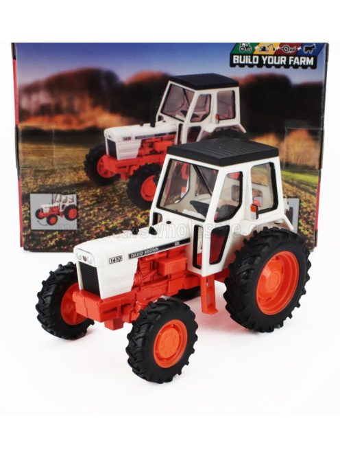 Britains - DAVID BROWN 1410 4WD TRACTOR 1960 WHITE ORANGE