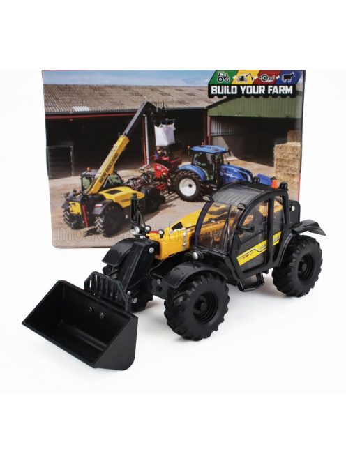 Britains - NEW HOLLAND TH7.4Z PANORAMIC TELESCOPIC RUSPA GOMMATA TRACTOR - SCRAPER - ELEVATORE BLACK YELLOW
